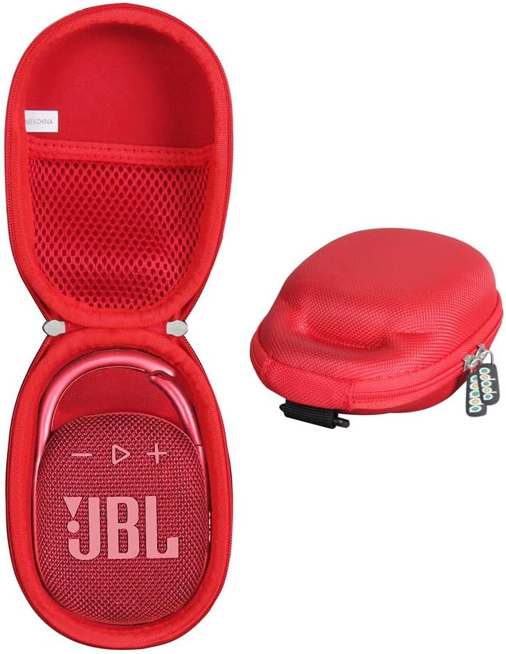 Adada Hard Travel Case for JBL Clip 4 /JBL Clip 5- Portable Mini Bluetooth Speaker (Red) - Image 1
